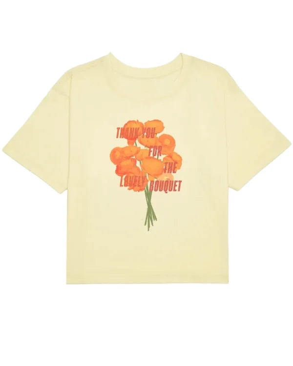 Thank You For The Lovely Bouquet Cropped T-Shirt