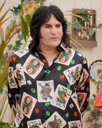The Great British Bake Off Noel Fielding Joker Card Dices Printed Shirt