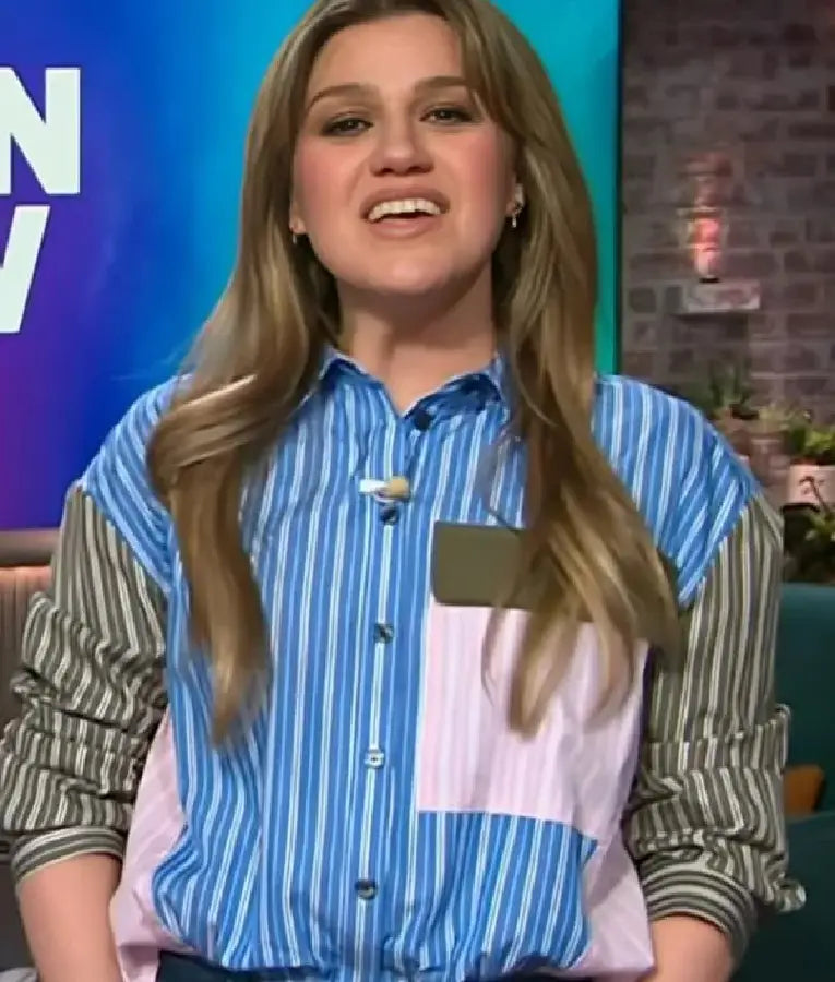 The Kelly Clarkson Show Kelly Clarkson Mixed Stripe Shirt