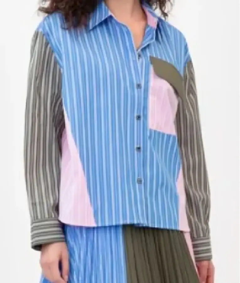 The Kelly Clarkson Show Kelly Clarkson Mixed Stripe Shirt