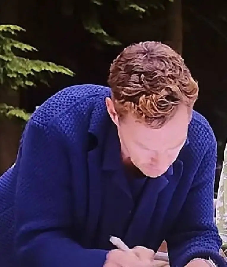 The Roses Benedict Cumberbatch Blue Crochet Coat