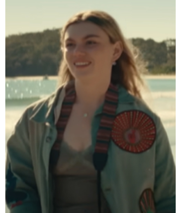 The Survivors S01 Shannon Berry Denim Patchwork Shacket