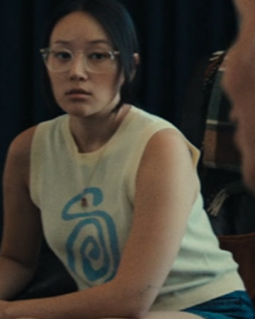 The Survivors S01 Yerin Ha Blue Swirl Print Tank Top