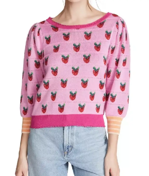 The Today Show 2025 Jill Martin Strawberry Print Sweatshirt