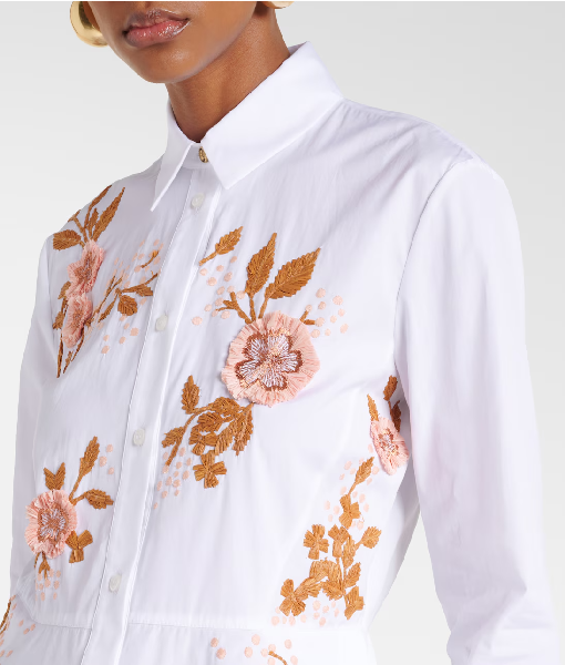 The Today Show 2025 Savannah Guthrie Floral Embroidered Shirt