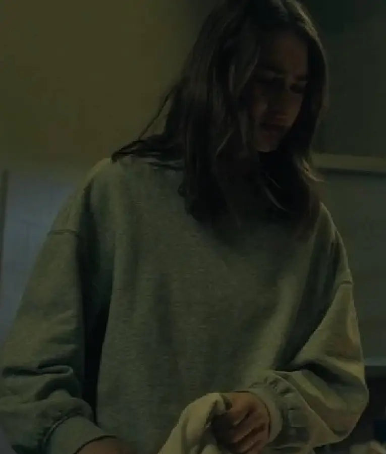 The Twisted Tale of Amanda Knox Grace Van Patten Grey Sweatshirt
