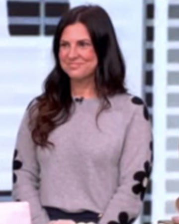 The View 2025 Honor Elliott Black Floral Sleeve Sweater