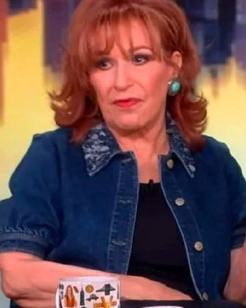 The View Joy Behar Short Sleeve Denim Jacket