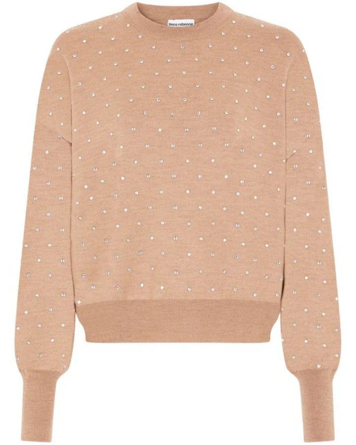 The-Voice-S26-2024-Reba-Mcentire-Beige-Embellished-Jumper