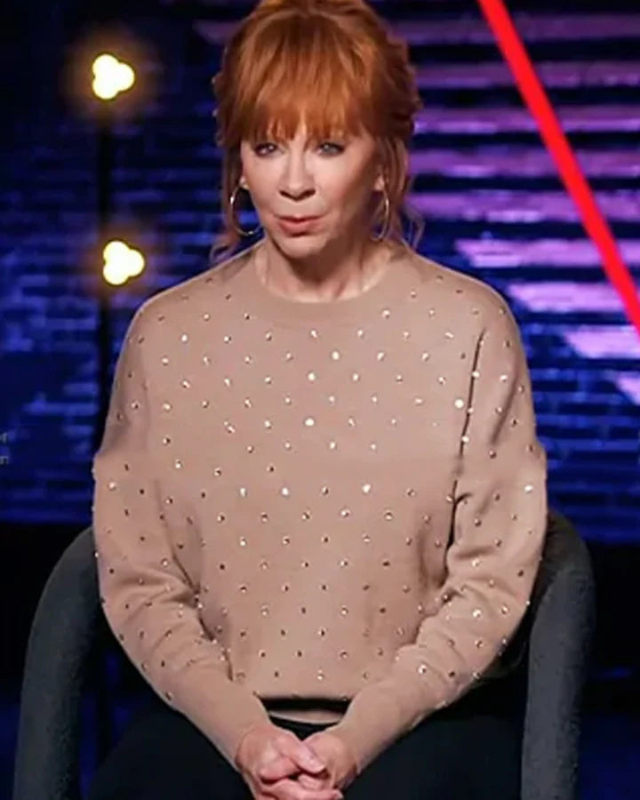 The-Voice-S26-2024-Reba-Mcentire-Beige-Embellished-Wool-Jumper
