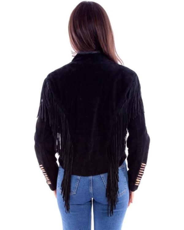 The Voice S28 Reba McEntire Black Suede Fringe Jacket