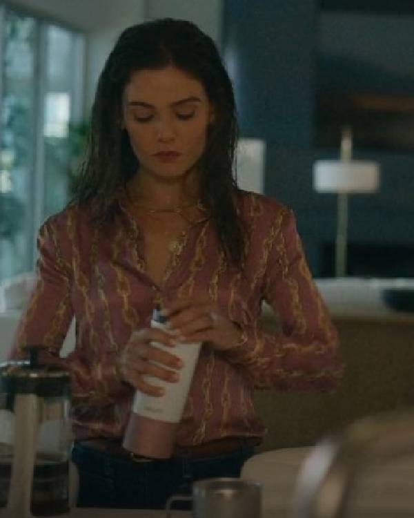 The Waterfront Danielle Campbell Chain Silk Blouse
