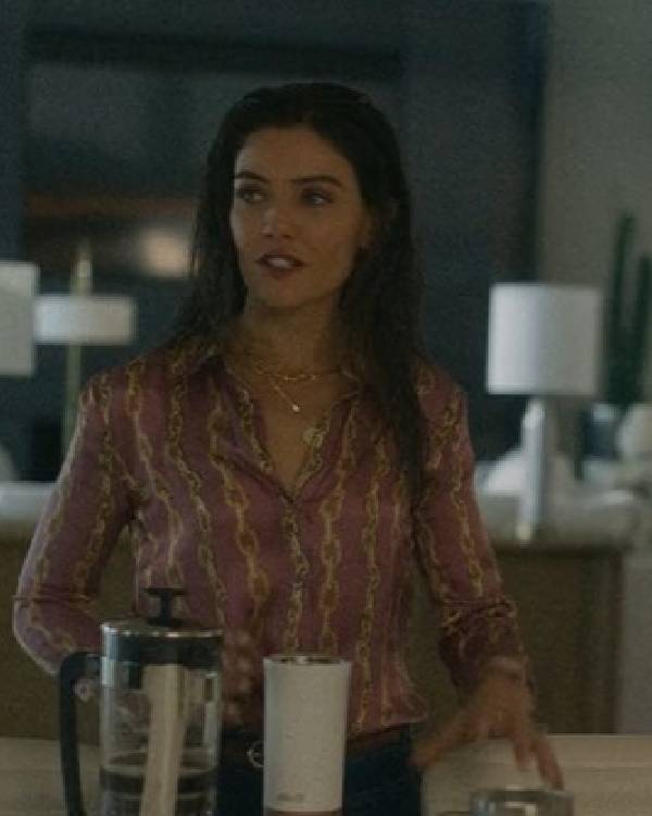 The Waterfront Danielle Campbell Chain Silk Blouse