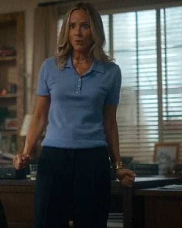 The Waterfront S01 Mae Buckley Blue Polo Top