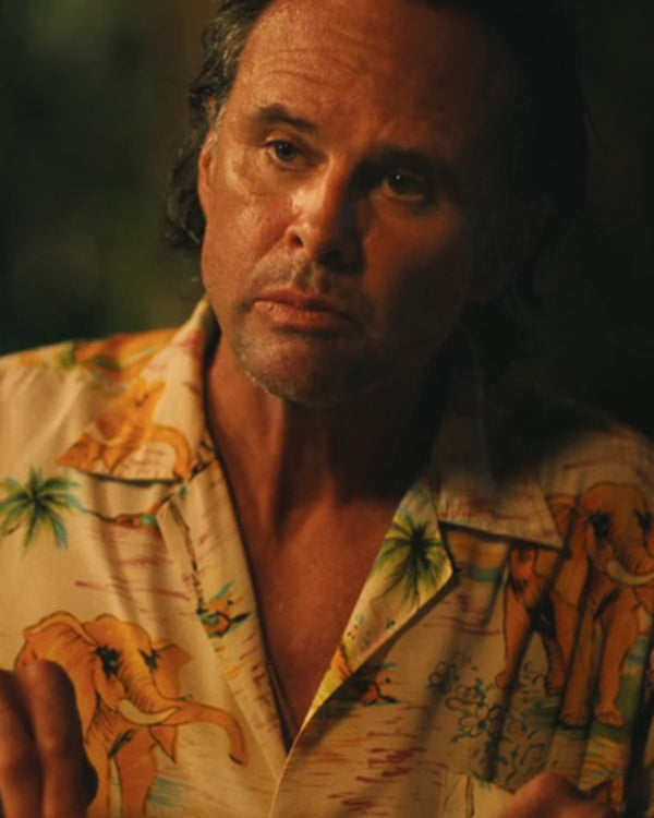 The White Lotus S03 Walton Goggins Elephants Print Shirt