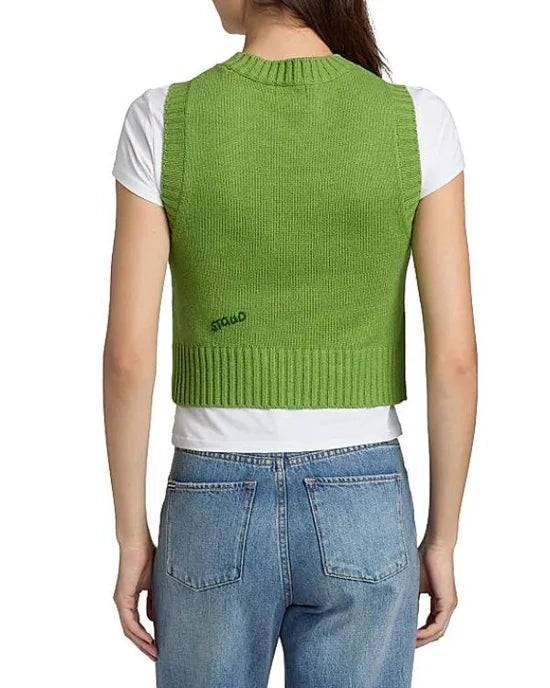 The View 2025 Sara Haines Green Tomato Sweater Vest
