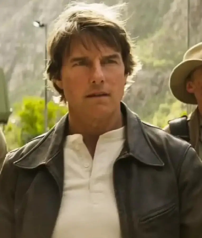 Mission Impossible The Final Reckoning Ethan Hunt Brown Leather Jacket