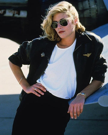 Top Gun Kelly McGillis Black Jacket