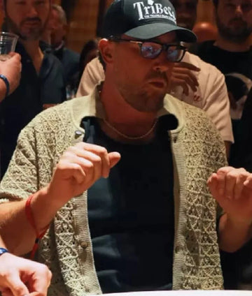 Travis Kelce 2025 Las Vegas Knitted Polo Shirt