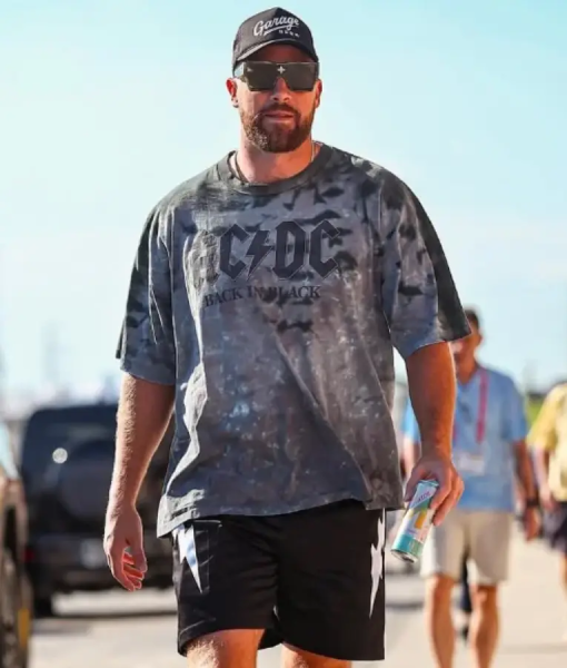 Travis Kelce ACDC Back In Black T-Shirt