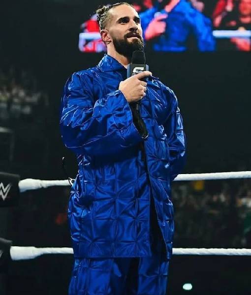 WWE Seth Rollins Friday Night Blue Quilted Suit