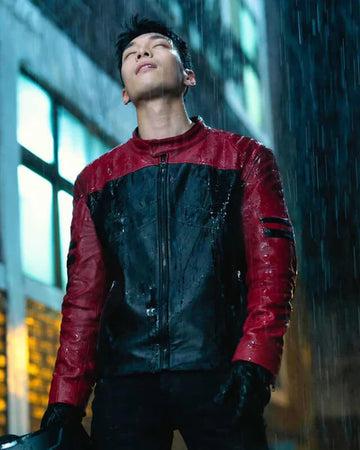 Wi Ha-joon Bad and Crazy Leather Jacket