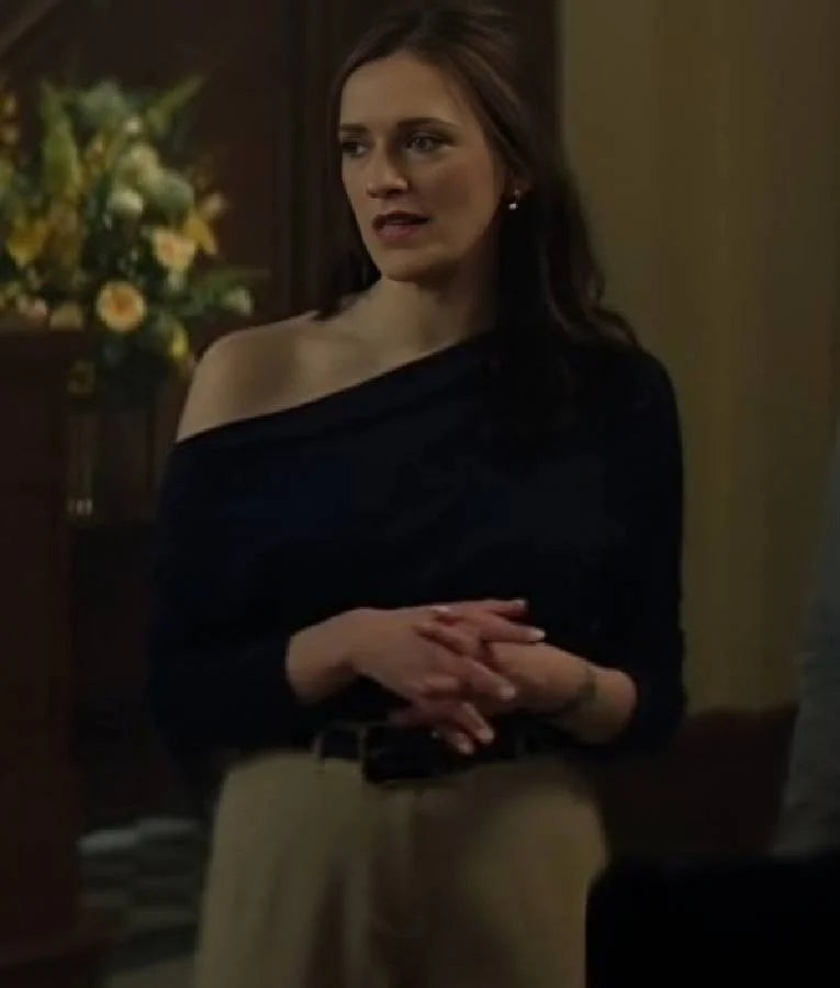 YOU S05 Charlotte Ritchie Off Shoulder Cashmere Top