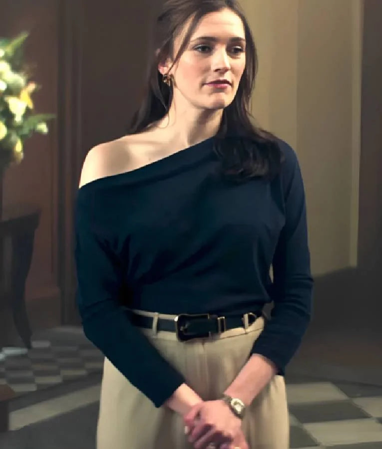 YOU S05 Charlotte Ritchie Off Shoulder Cashmere Top