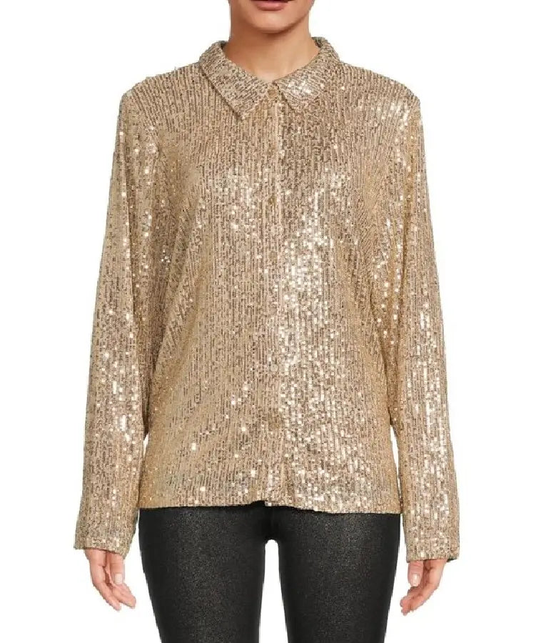 Yes Chef S01 Martha Stewart Sequin Shirt