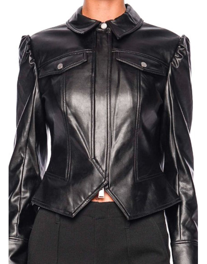 After Midnight 2025 Taylor Tomlinson Black Leather Jacket