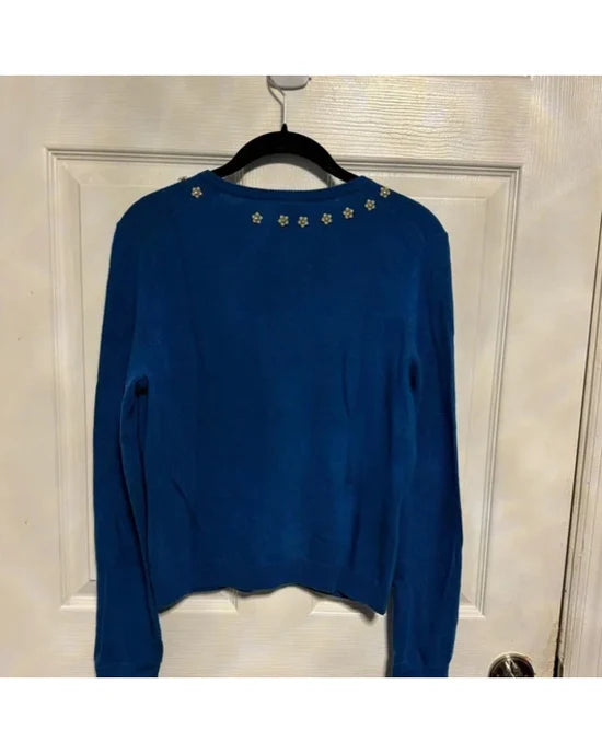 Ghost Whisperer S01 Aisha Tyler Floral Blue Cardigan