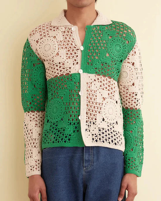 Access Daily 2025 Scott Evans Crochet Knit Shirt