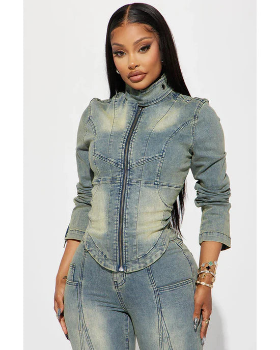 Got To Get Out S01 Promo Yahné Coleman Paneled Denim Jacket