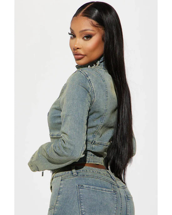 Got To Get Out S01 Promo Yahné Coleman Paneled Denim Jacket