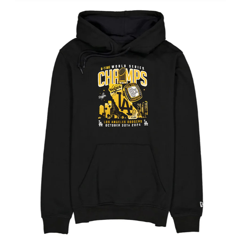 New Era Los Angeles Dodgers 8X World Series Champions Ring Black Hood