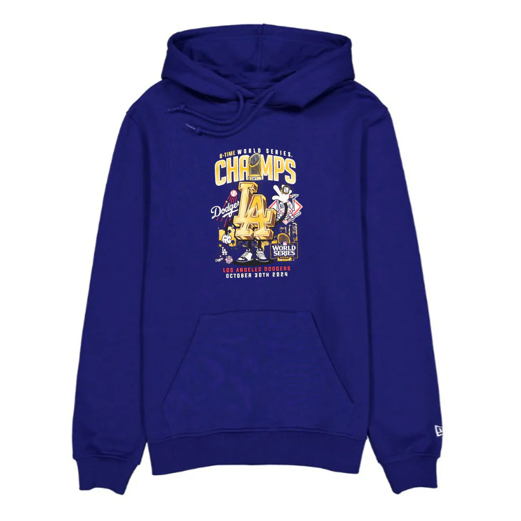 New Era Los Angeles Dodgers 2024 Waving World Series Champions Royal Hood