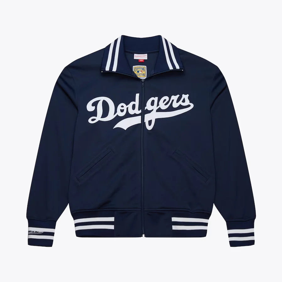 Mitchell & Ness Los Angeles Dodgers Navy On White Batting Practice Jacket