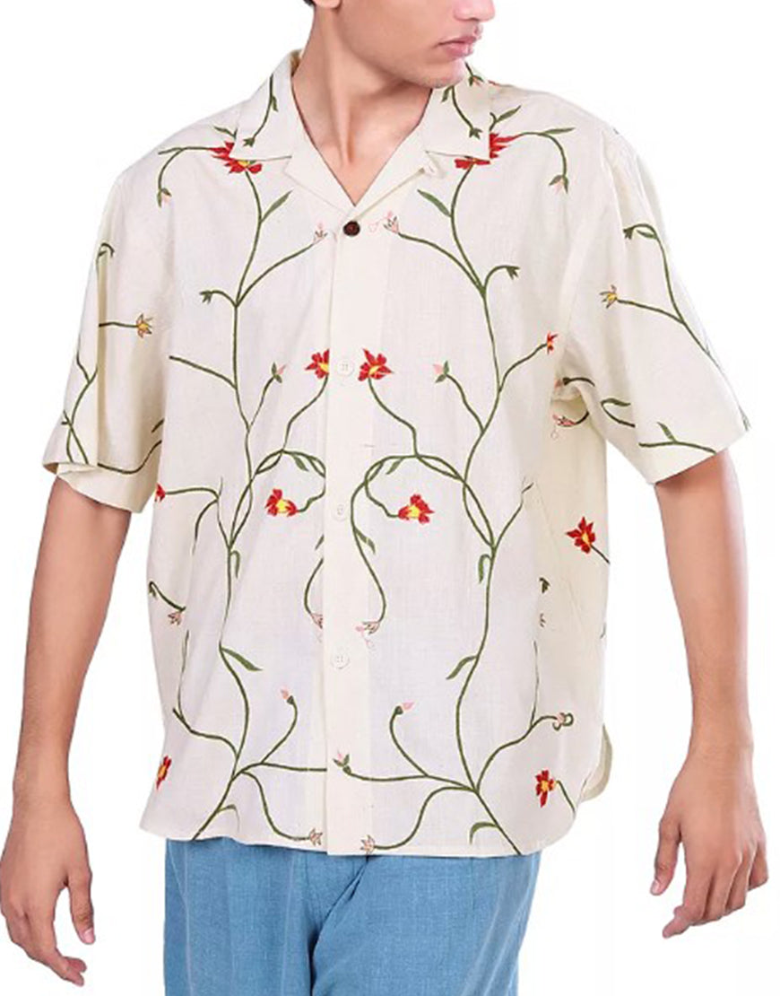 Access Hollywood 2025 Scott Evans Floral Print Shirt