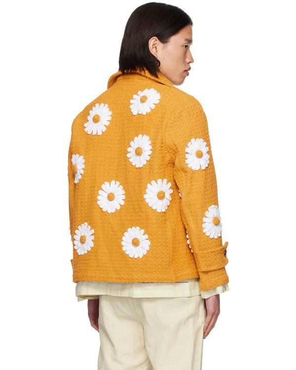 E! News 2025 John Legend Yellow Daisy Appliqué Jacket