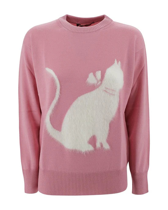Access Hollywood 2025 Bryce Dallas Howard Pink Cat Sweater
