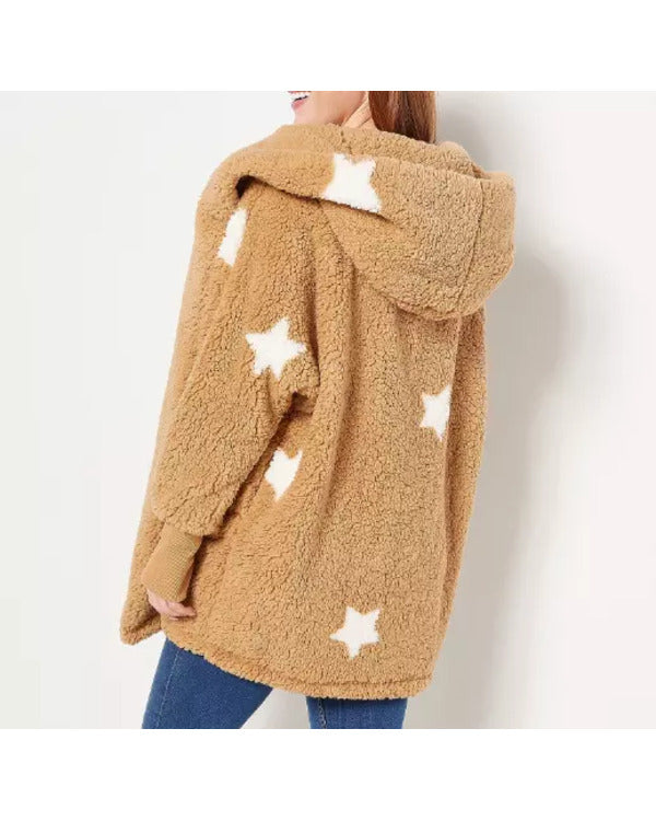 The Today Show 2025 Jill Martin Brown Fuzzy Star Cardigan