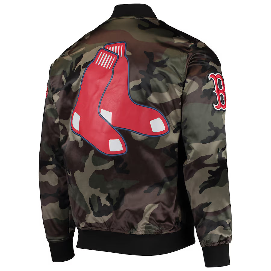 Men's Boston Red Sox Pro Standard Camo Satin Full-Snap Jacket