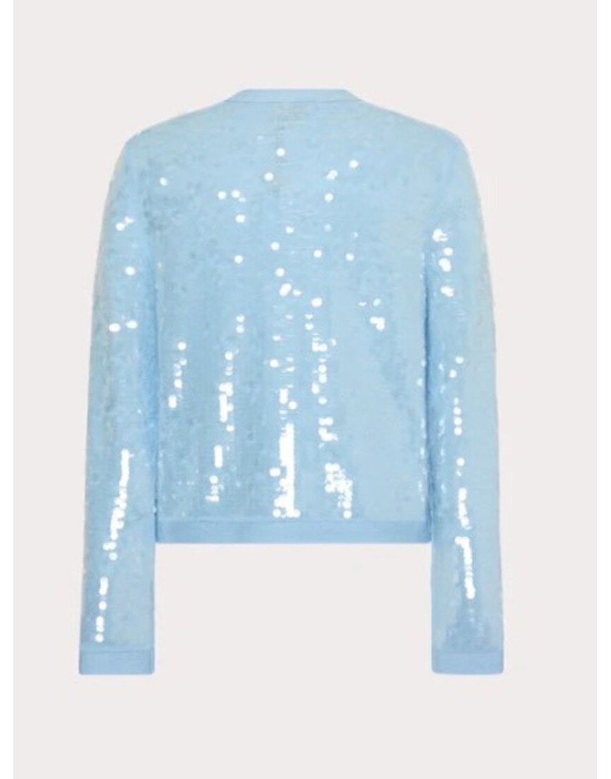Access Daily 2025 Alison Triessl Blue Sequin Cardigan