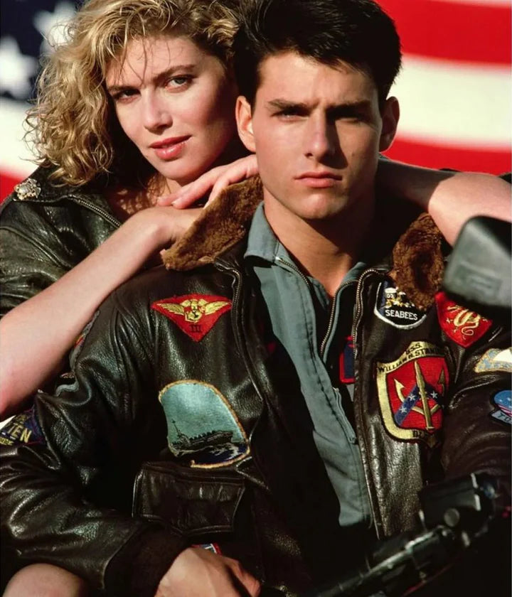 Top Gun Bomber Brown Leather Jacket