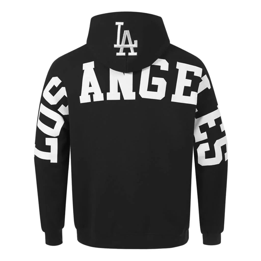 Pro Standard Los Angeles Dodgers Wingspan Drop Shoulder Black White Hoody